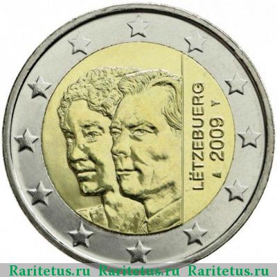 2 евро (euro) 2009 года  Шарлотта Люксембург