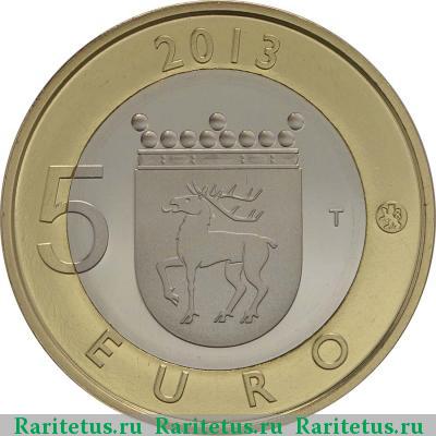 Реверс монеты 5 евро (euro) 2013 года  Аландские острова Финляндия