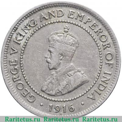 1/2 пенни (half penny) 1916 года   Ямайка