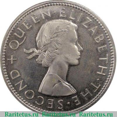1/2 кроны (crown) 1965 года   Новая Зеландия