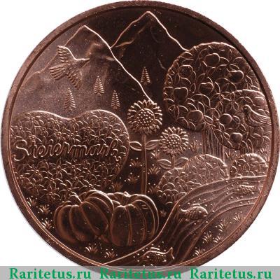 Реверс монеты 10 евро (euro) 2012 года  Штирия, медь Австрия