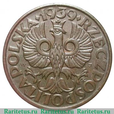 2 гроша (grosze) 1939 года   Польша