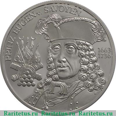 Реверс монеты 20 евро (euro) 2002 года  барокко Австрия proof