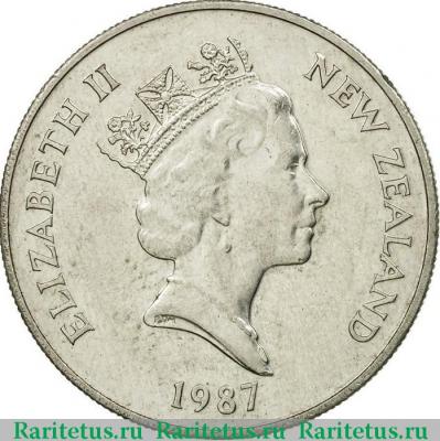 10 центов (cents) 1987 года   Новая Зеландия