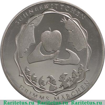 Реверс монеты 10 евро (euro) 2013 года J Белоснежка Германия