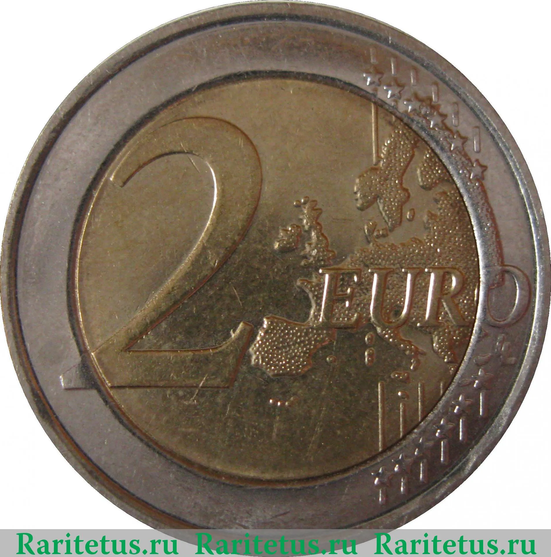Цена монеты 2 евро (euro) 2008 года J, Германия: стоимость по