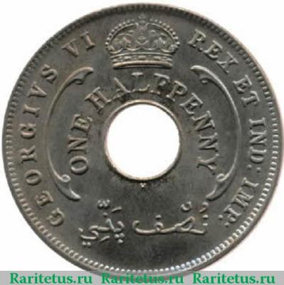 1/2 пенни (penny) 1937 года H  Британская Западная Африка