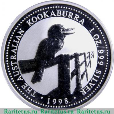 Реверс монеты 1 доллар (dollar) 1998 года   Австралия proof