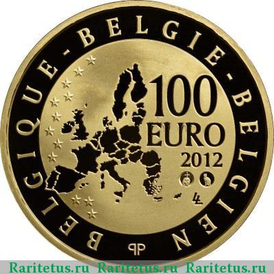 100 евро (euro) 2012 года  Герард Меркатор Бельгия proof
