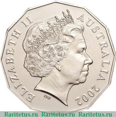 50 центов (cents) 2002 года  ветряк Австралия