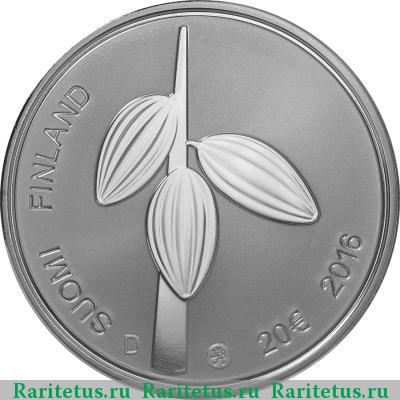 20 евро (euro) 2016 года  Карл Фацер Финляндия proof