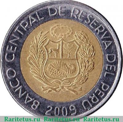5 новых солей (nuevos soles) 2009 года   Перу
