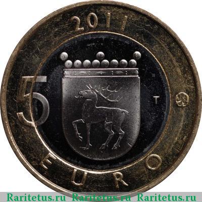 Реверс монеты 5 евро (euro) 2011 года  Аландские острова Финляндия