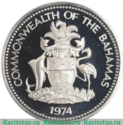 1 доллар (dollar) 1974 года   Багамы proof