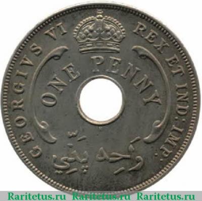1 пенни (penny) 1940 года H  Британская Западная Африка
