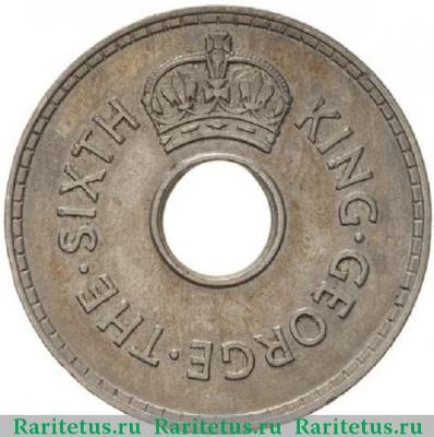 1 пенни (penny) 1950 года   Фиджи