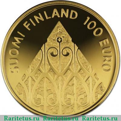 100 евро (euro) 2009 года  автономия Финляндия proof