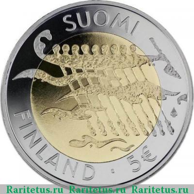 5 евро (euro) 2007 года  независимость Финляндия