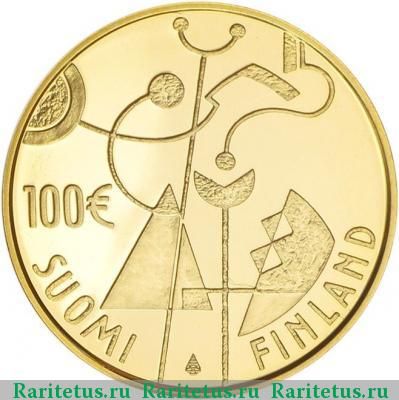 100 евро (euro) 2007 года  независимость Финляндия proof
