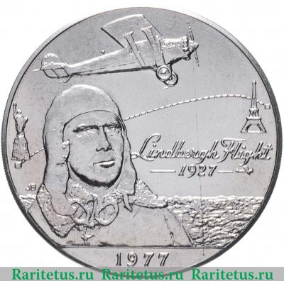 Реверс монеты 1 тала (tala) 1977 года  самолет Самоа