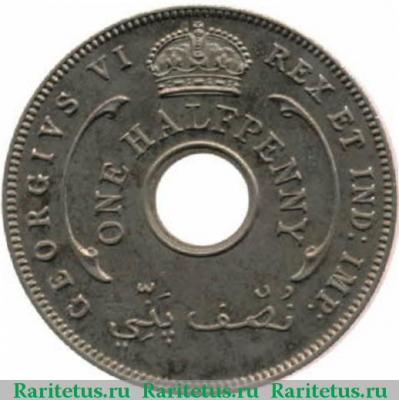 1/2 пенни (penny) 1944 года   Британская Западная Африка