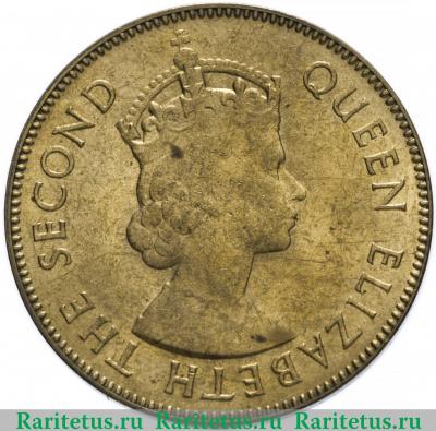 1 пенни (penny) 1953 года   Ямайка
