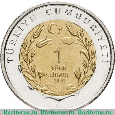 1 лира (lirasi) 2010 года  собака Турция
