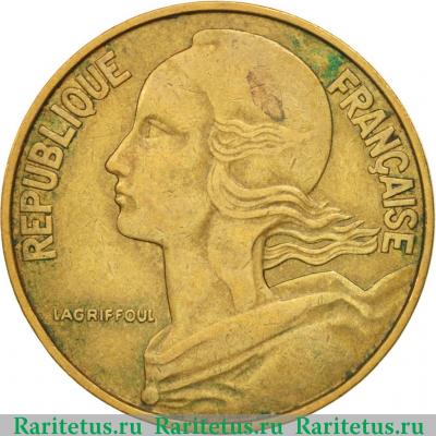 20 сантимов (centimes) 1963 года   Франция
