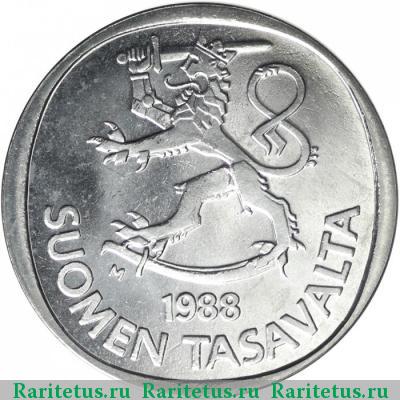 1 марка (markka) 1988 года М Финляндия