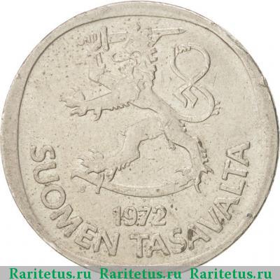 1 марка (markka) 1972 года S Финляндия