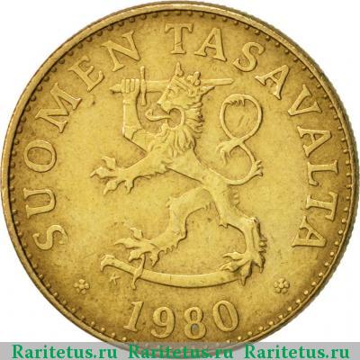 50 пенни (pennia) 1980 года К Финляндия