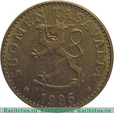 20 пенни (pennia) 1986 года N Финляндия