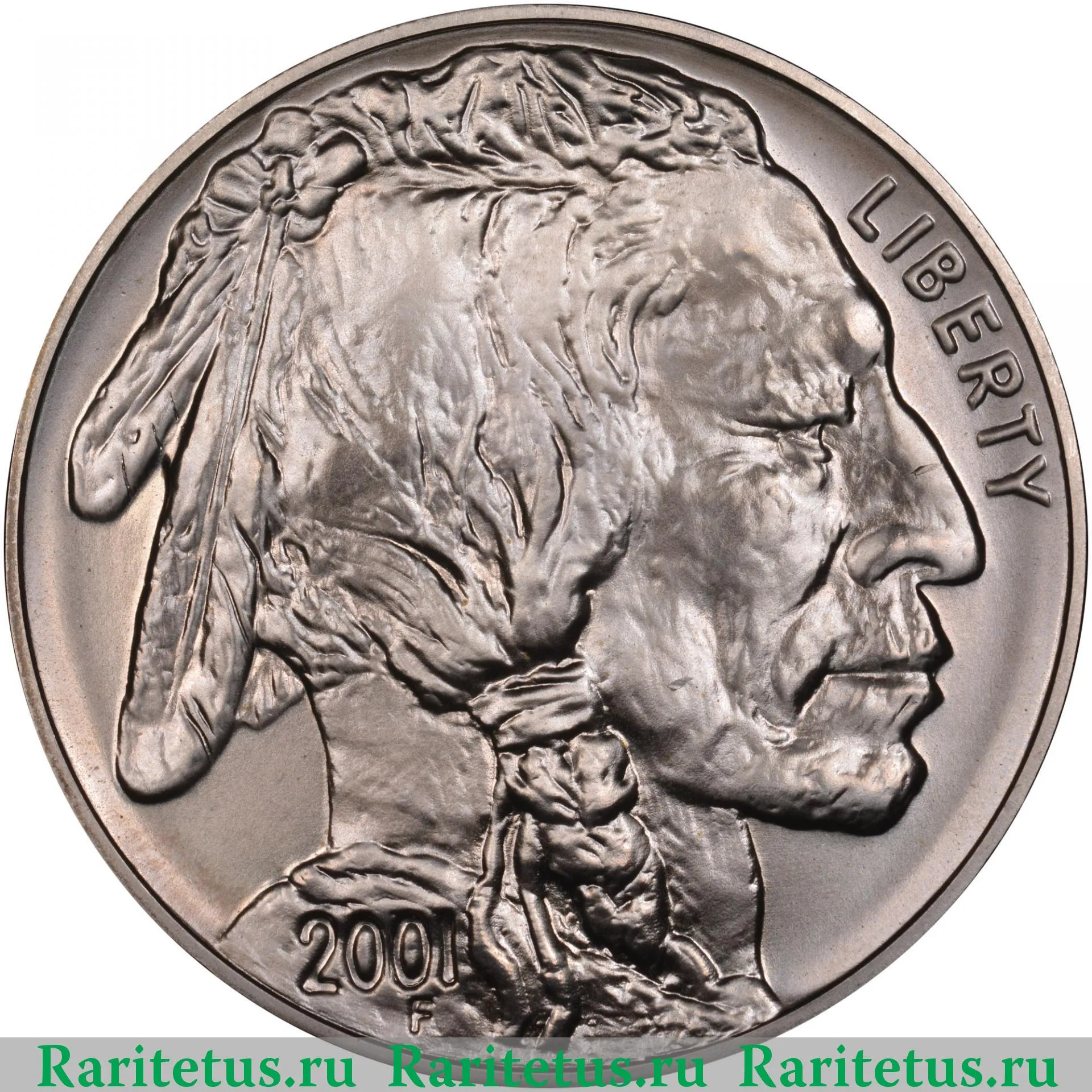 Цена монеты 1 доллар (dollar) 2001 года D, бизон США 