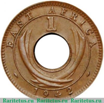 Реверс монеты 1 цент (cent) 1942 года I  Британская Восточная Африка