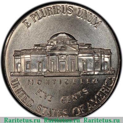 Реверс монеты 5 центов (cents) 2012 года P США