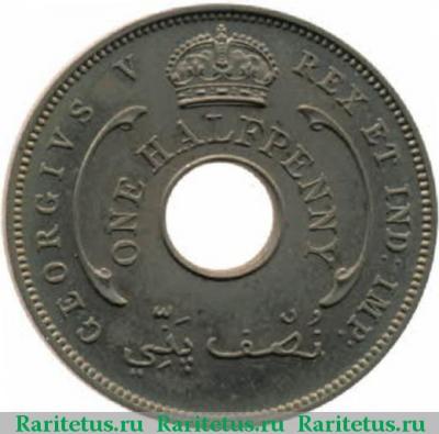 1/2 пенни (penny) 1935 года   Британская Западная Африка