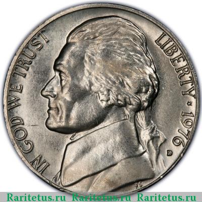 5 центов (cents) 1976 года D США