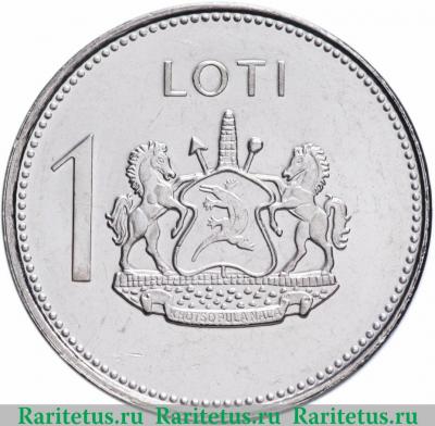 Реверс монеты 1 лоти (loti) 2016 года   Лесото