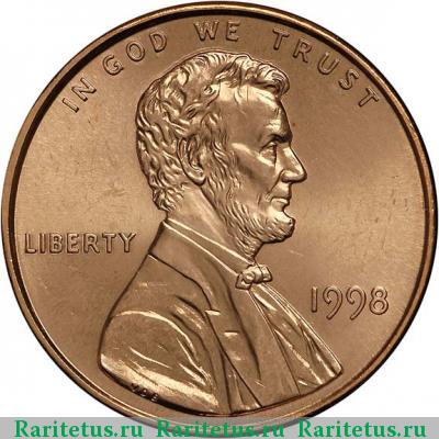 1 цент (cent) 1998 года  США