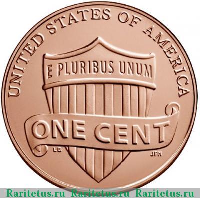 Реверс монеты 1 цент (cent) 2016 года  США