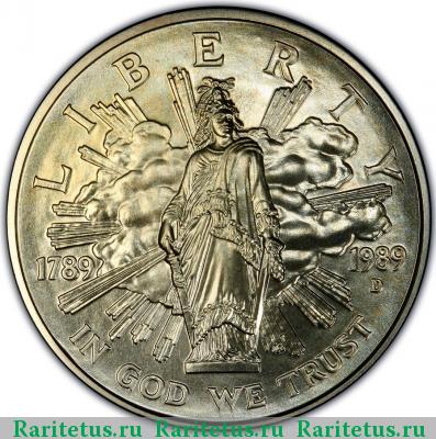 1 доллар (dollar) 1989 года D США