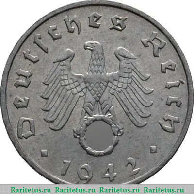 5 рейхспфеннигов (reichspfennig) 1942 года  