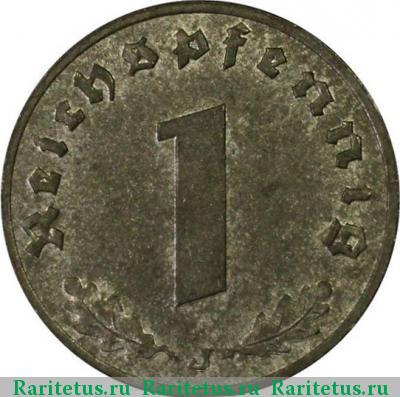 Реверс монеты 1 рейхспфенниг (reichspfennig) 1942 года  
