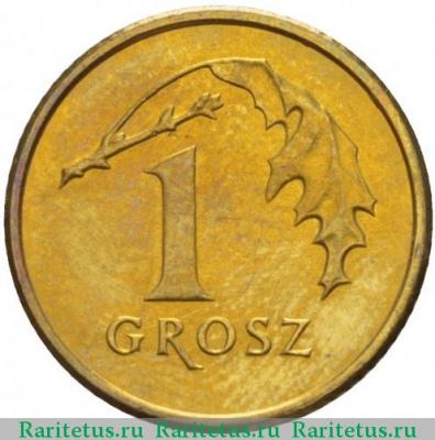 Реверс монеты 1 грош (grosz) 2005 года   Польша