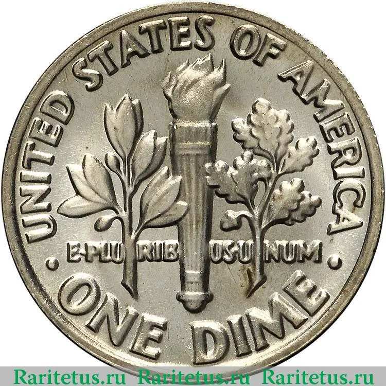 Цена монеты 10 центов (дайм, one dime) 1983 года P, США 