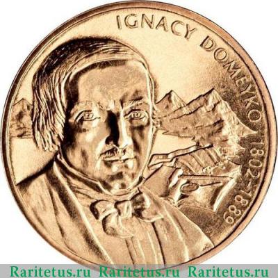 Реверс монеты 2 злотых (zlote) 2007 года  Домейко Польша