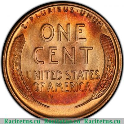 Реверс монеты 1 цент (cent) 1930 года  США США