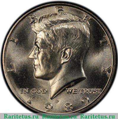 50 центов (1/2 доллара, half dollar) 1989 года P США