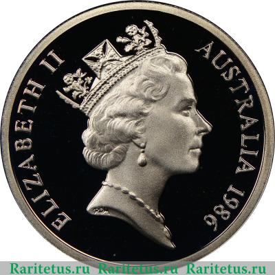 10 центов (cents) 1986 года   Австралия proof