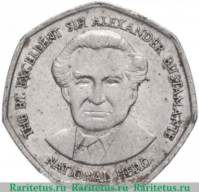 Реверс монеты 1 доллар (dollar) 1995 года   Ямайка
